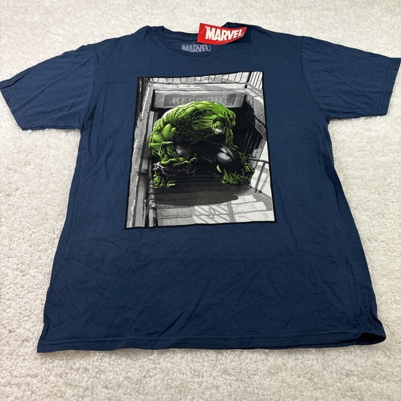 Marvel The Hulk Blue Large Men's T Shirt - Picture 1 of 4